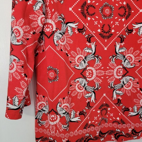 Talbots‎ red paisley top XL - Picture 4 of 4